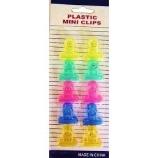 Mini Plastic Clips (Blister Carded)